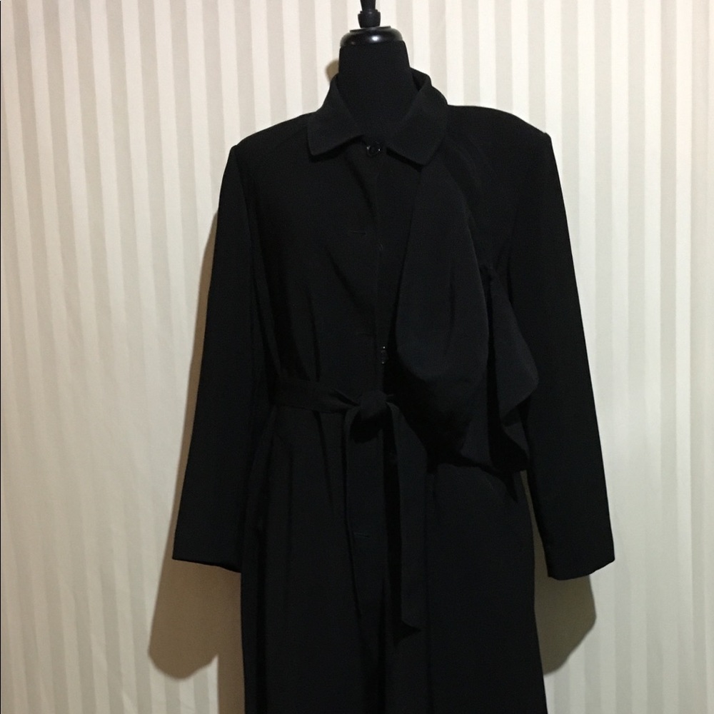 Gallery Full Length Trench Coat 16 Black